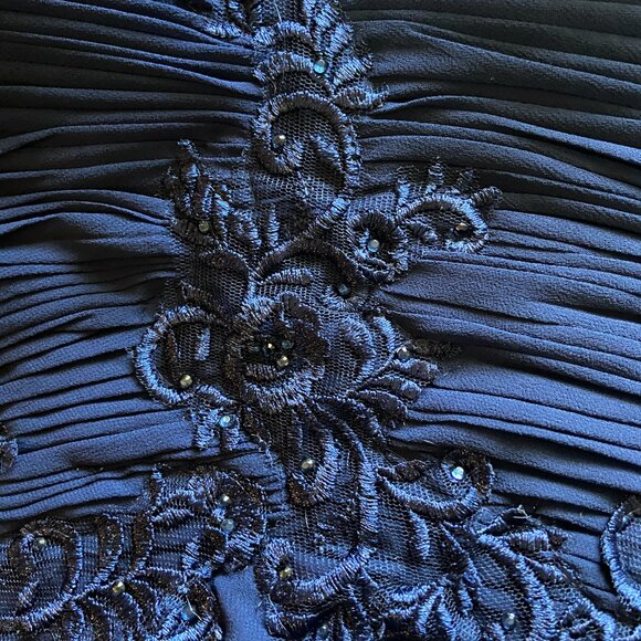 **Rina Di Montella** RD2760 Navy Gown 16 NWT - Picture 5 of 8